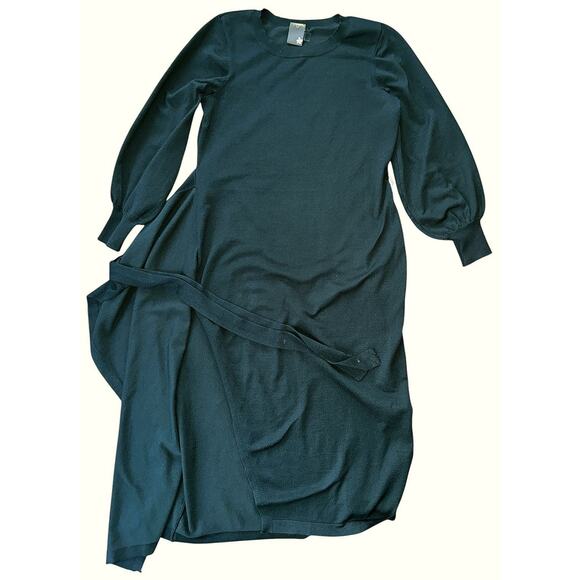NWT Taylor Knit Faux Wrap Hunter Green Dress Women's XL - Picture 1 of 7